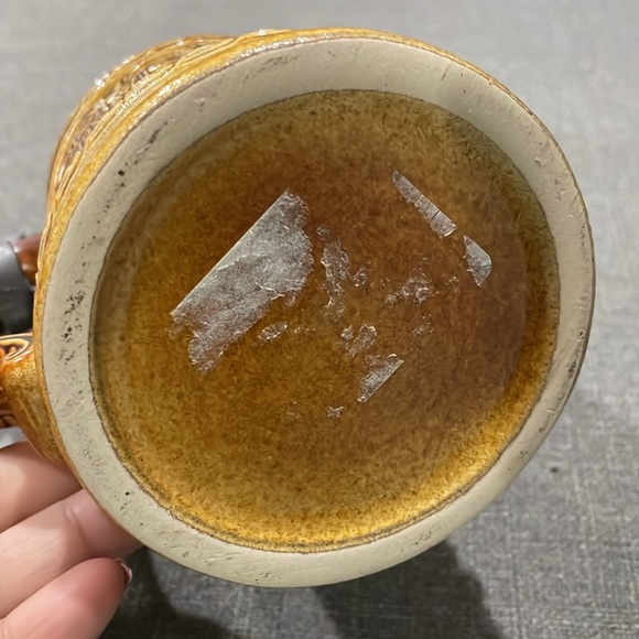 Vintage Beer Stein with Pewter Lid and Scene People drinking and dancing - Picture 8 of 15